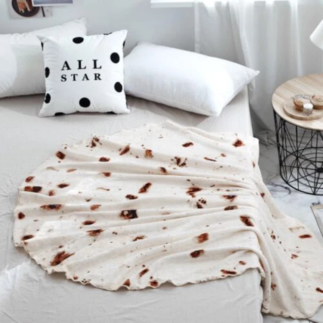 Coperta 180 cm burrito texture tortilla taco burrito coperta avvolgente rotonda miglior regalo