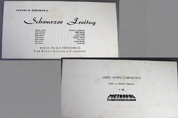 Einladung zur Uraufführung "Schwarzer Freitag" 1954 (65414)
