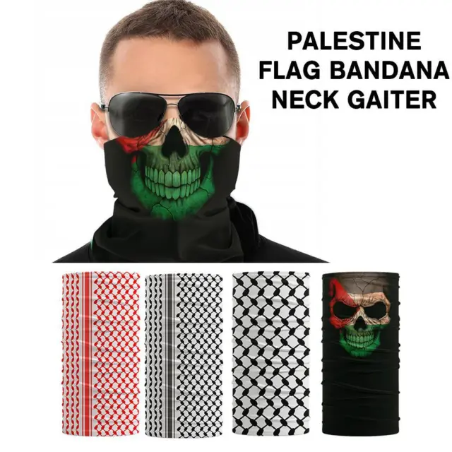 Palestine Flag Bandana Neck Gaiter Neck Warmer Snood Mask Face Scarf G3 Y8N2