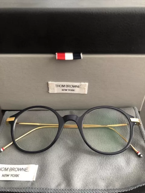 Thom Browne Eyegalsses TB 708-C-NVY-GLD-46 Made in Japan