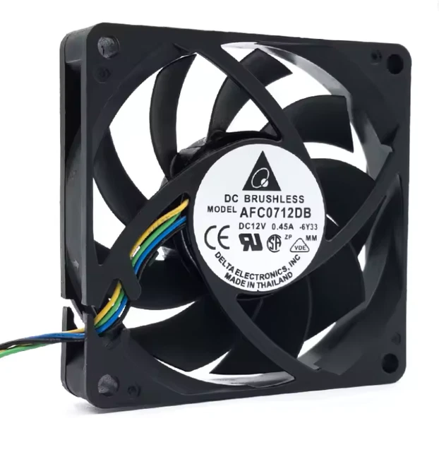 DELTA AFC0712DB 12V DC PWM 4 Pin PC Computer CPU Cooling Fan 7cm 70mm ...