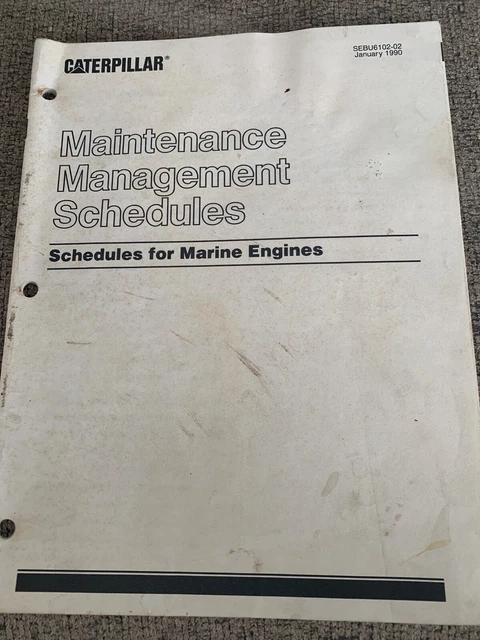 CAT Caterpillar 3208 Diesel Marine Engine Maintenance Schedules