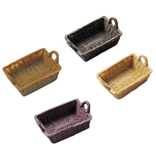 4 pz cesto casa delle bambole mini accessori casa decorazioni accessori bambino microscena