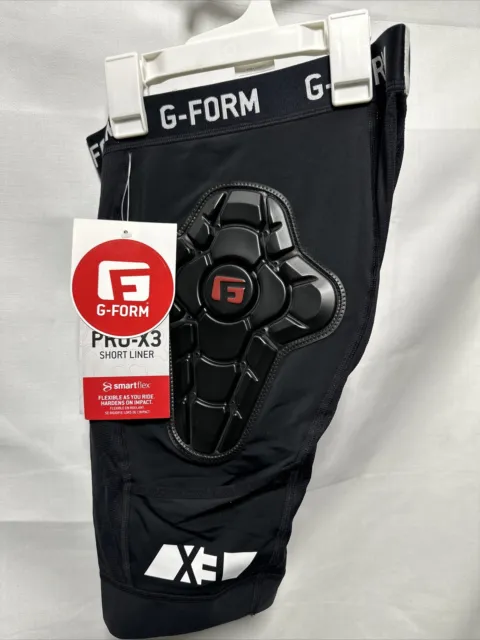 G-Form Pro-X3 Bike Liner Black Small. Bike Shorts, Flexible, Hardens On Impact