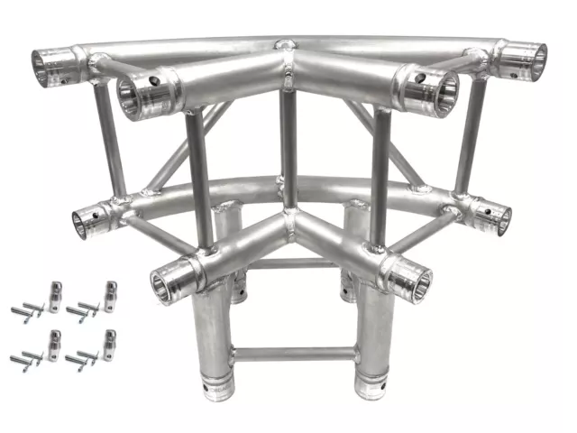 1.64' Rounded 3 Way 90 Degree Corner Fits Global Truss F34 2" Diameter Piping