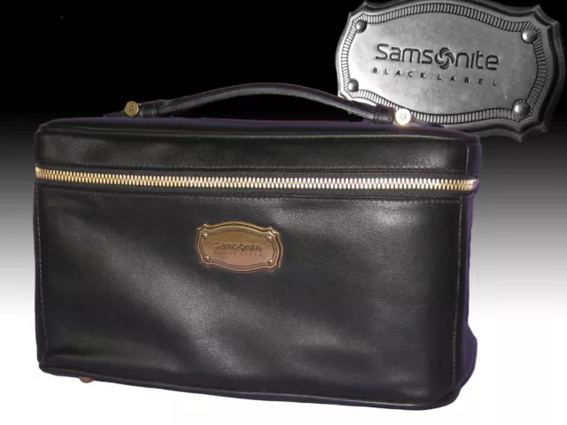 Exclusive SAMSONITE BLACK LABEL Leather JEWELLERY TRAVEL CASE Resort  Black
