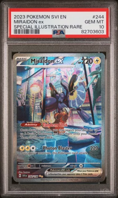 Miraidon ex 253/198 PSA 10 Gold Hyper Rare Pokemon Scarlet & Violet Svi-EN  2023