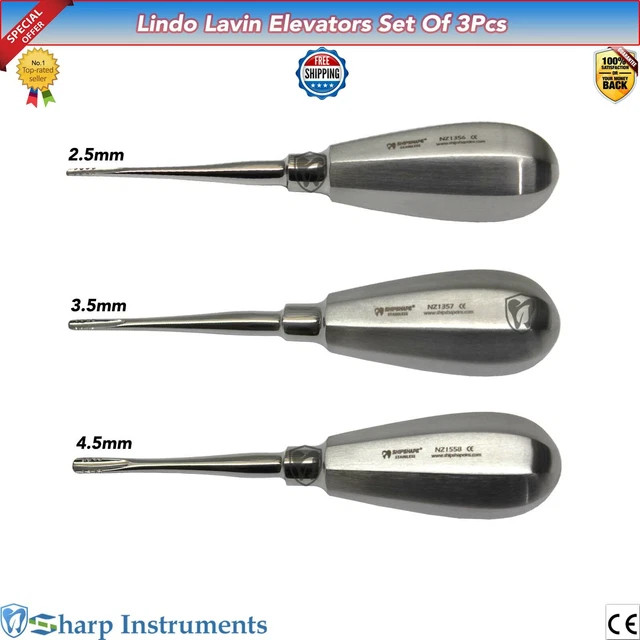 Dental Lindo-Levien Small Straight Barbed Edge Elevator #0000S – Surgical Grade Stainless Steel