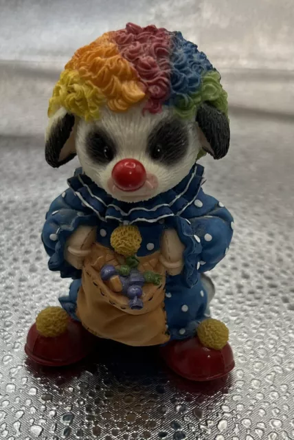 2000 Enesco Mary Moo Moos Clown On The Farm Figurine 3” Vintage