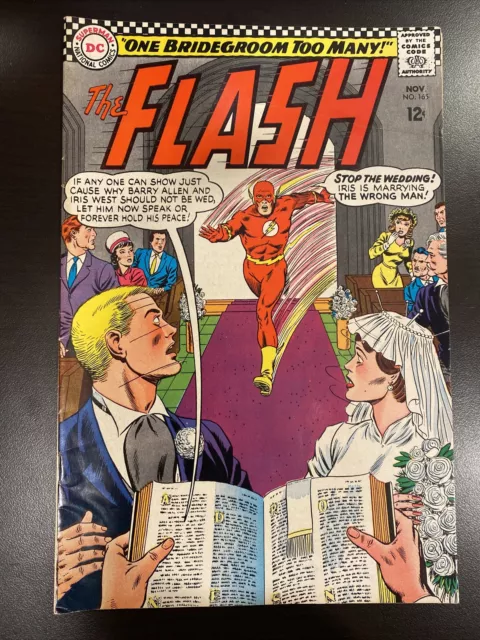 THE FLASH #165 HIGH GRADE, 1966, “One Bridegroom Too Many!” -