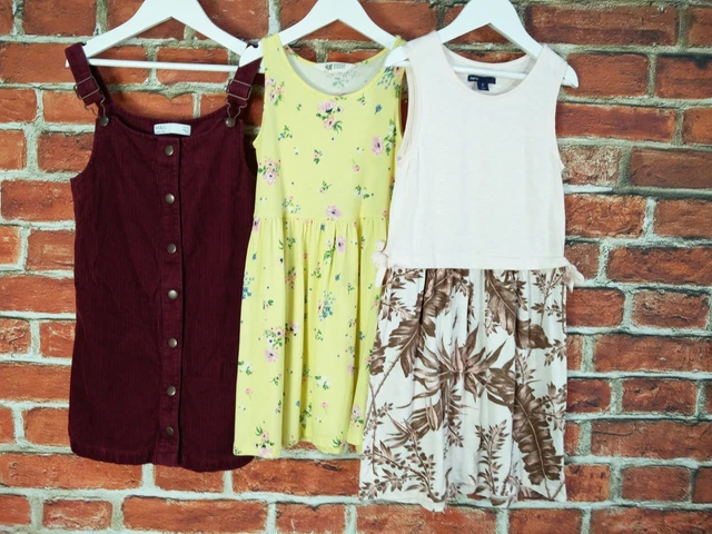 Girls Bundle Aged 7-8 Years M&S H&M Gap Summer Dresses Dungaree Floral 128Cm