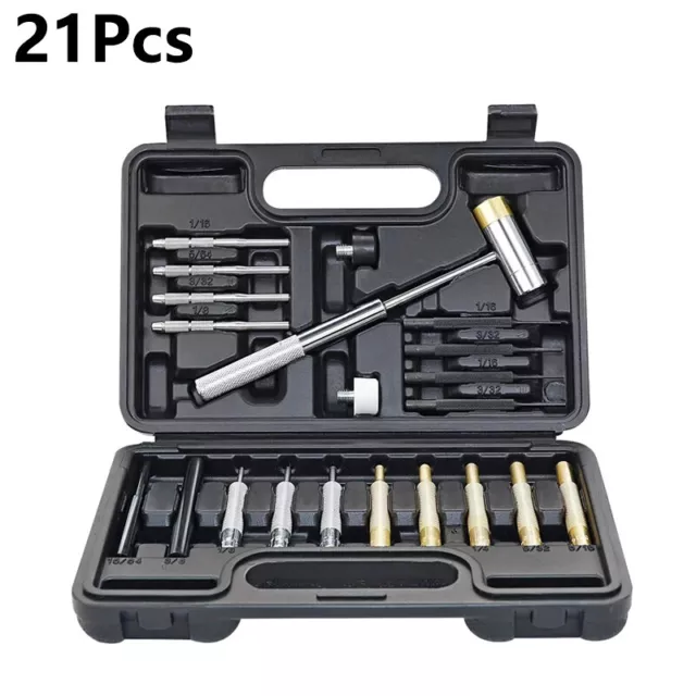 21X Roll Pin Punch Set Dual-sided Brass Hammer Professional Gunsmithing Punch