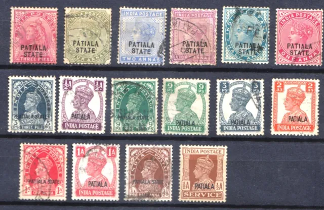 India Convention State Patiala QV KGVI Mint Anf Used Stamps