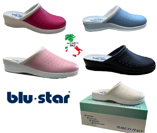 BLUSTAR DONNA 4002 sabot sanitarie pantofole da lavoro MADE IN