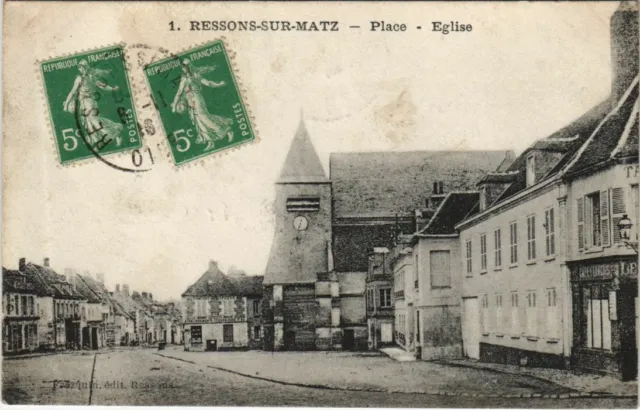 CPA RESSONS-sur-MATZ Place - Eglise (1208151)