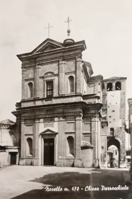 Cartolina - Novello ( Cuneo ) - Chiesa Parrocchiale - 1960 ca.