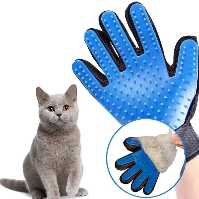Pet Hair Brush Dog Cat Comb GLOVE Grooming Remover Mitt Fur Massage DeShedding