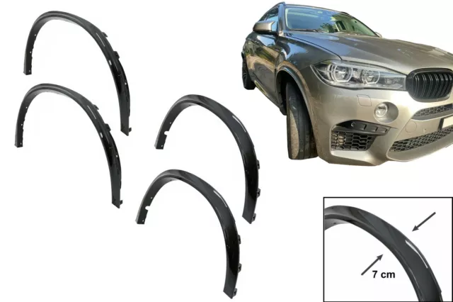 Radläufe Kotflügelverbreiterungen für BMW X6 F16 15-20 M-Look M-Sport Schwarz