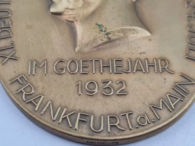 Medalie Saengerbundesfest im Goethejahr 1932 Frankfurt am Main #2313174 3