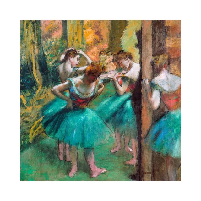 Edgar Degas, Dancers, Pink and Green, 1890, Canvas Print, 36" x 36" + Border