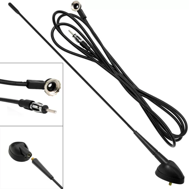 Us New Car Truck Replacement Am/Fm Stereo Radio Antenna Universal Type W / Cable