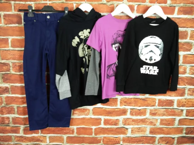 Boy Bundle Age 7-8 Years H&M Tesco Star Wars Next Jeans Hoodie Tee Sweater 128Cm