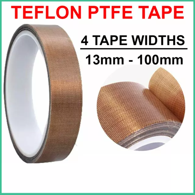 10M Hochtemperatur Teflonklebeband PTFE Klebeband Folie Selbstklebend 70-260 °C