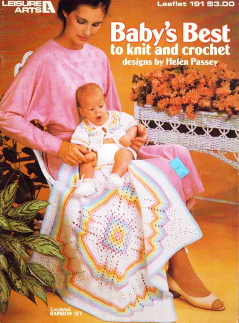 Baby's Best to Knit and Crochet Afghan Sweater Dresses Booklet 14 Pages