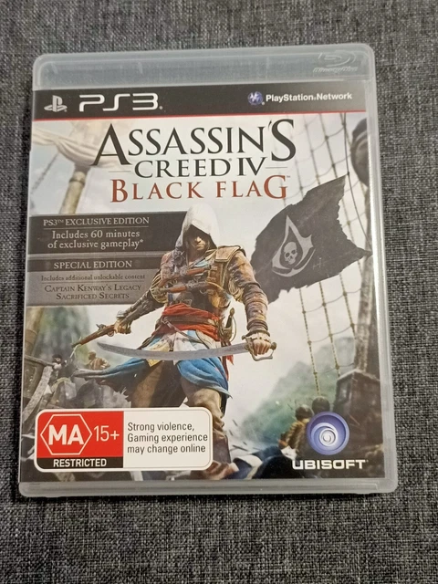 Assassins Creed IV (4) Black Flag Exclusive Edition  PS3 - WITH MANUAL - GOOD