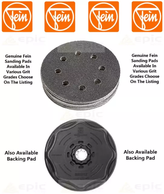 Original 115 mm Fein 16er-Pack Multiwerkzeug Schleifscheiben Qualität oder Stützpolster wählen