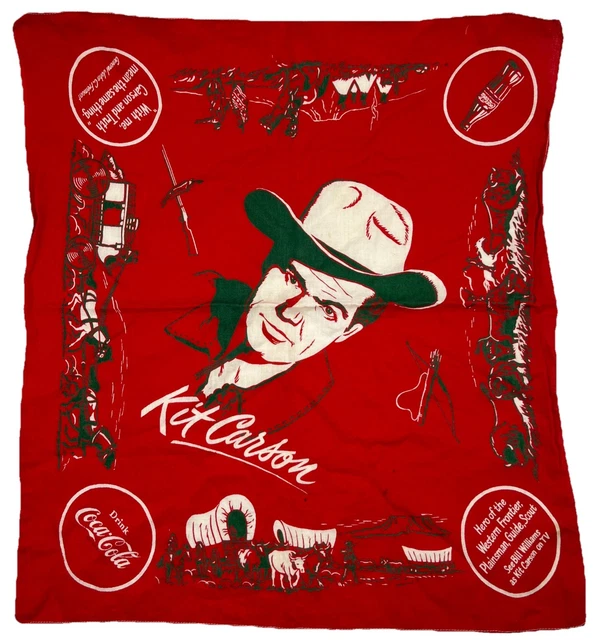 VINTAGE 1950'S WESTERN Kit Carson Coca-Cola Premium Red Coke