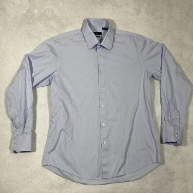 Boss Hugo Boss Dress Shirt Men’s 16 34/35 Regular Fit Long Sleeve Light Blue