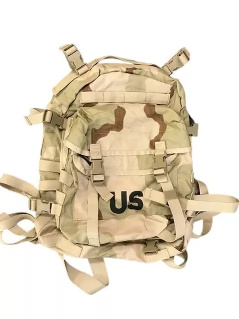 U.S. Armed Forces Molle II 3 Day Assault Pack /W Stiffener Tri-Color Desert