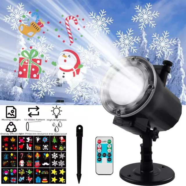 2023 Christmas Projector Light LED Laser Outdoor Landscape Xmas Snow Lamp Decor