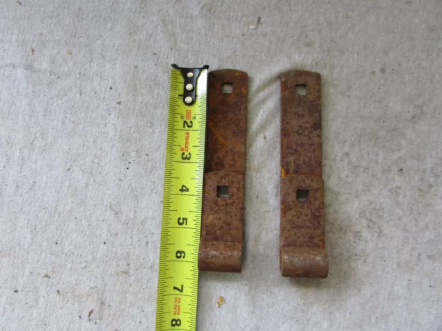 VTG Early Antique Steel Strap Hinge Set Hinges 6"