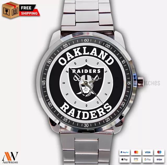 Orologio al quarzo squadra di calcio Oakland Raiders NFL Oakland Raiders Orologi da polso da uomo