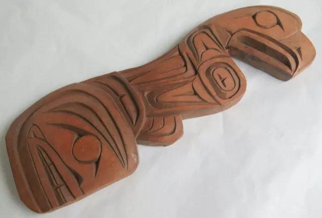 Vintage N Baker Carving Probably Squamish Salish Tribe Signed Neil First Nations