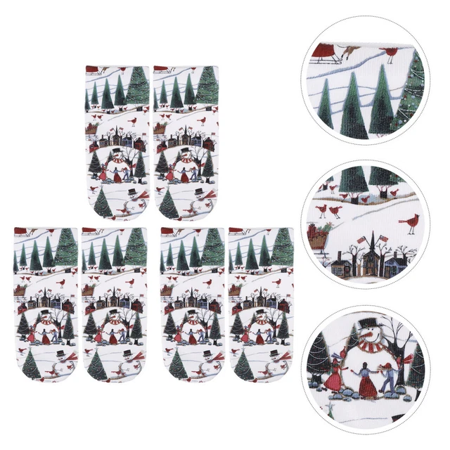 3 paia calze natalizie con stampa 3D stampa natalizia Natale bambino