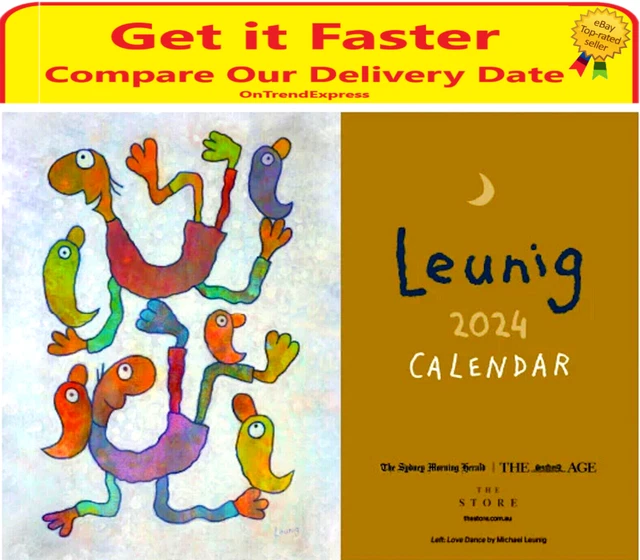 LEUNIG CALENDAR 2024 Michael Leunig A4 Size Wall by The Sydney Morning