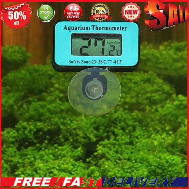 LCD Fish Tank Submersible Thermometer Digital Suction Cup Temperature Meter Tool