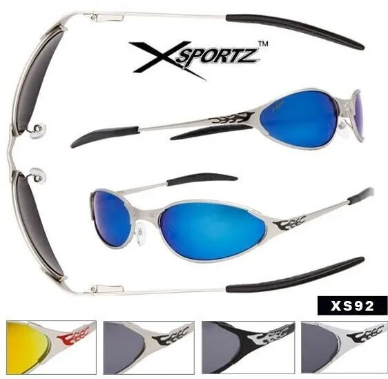 Men Women Small Metal Sport Sunglasses Wrap around Mirror Extreme  Golf Cricket