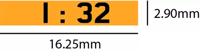 UK Custom Licence Plate for scale models 1:12 1:18 1:24 1:32 1:43 1:64 1:76