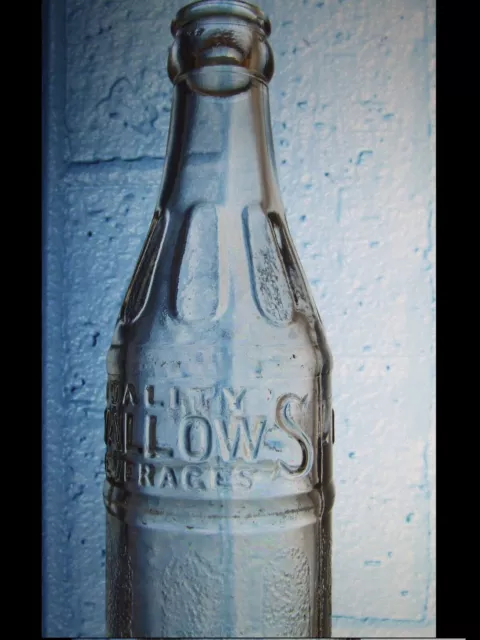 RaRe Vintage SWALLOWS BEVERAGES Glass Bottle 9.oz ART DECO Embossed Raised Logo