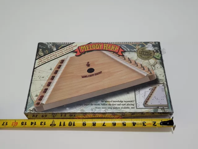 Melody Harp Lap Wooden Dulcimer With Song Sheets Trophy Music Co. NEW Sealed