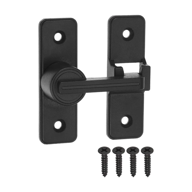 Barn Door Lock Sliding Barn Door Latch Lock 180 Degree Gate Latch Black