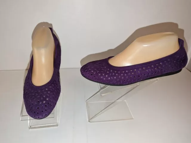 Arche Lilly Ballerina Purple Nubuck Ballet Flats Comfort Shoes Women's Sz.40 / 9