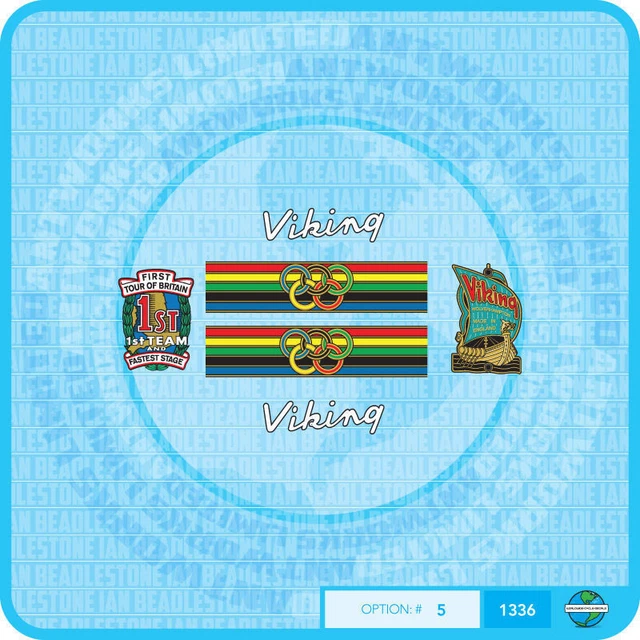 VIKING 1955 SEVERN Valley Bicycle Decals Transfers Stickers Set 5 £