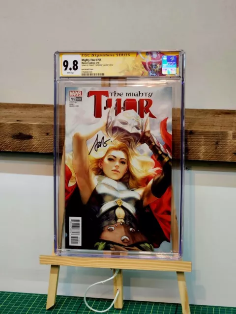 🔑🔥 The Mighty Thor #705 CGC 9.8 Signed By Stanley "Artgerm" Lau. Death Of Jane