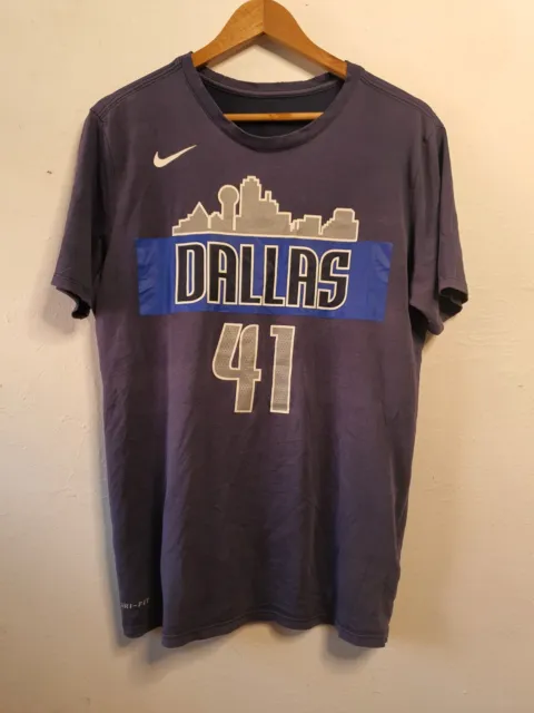 Nike Dallas Mavericks Shirt Adult Medium Blue American Basketball Nowitzki #41