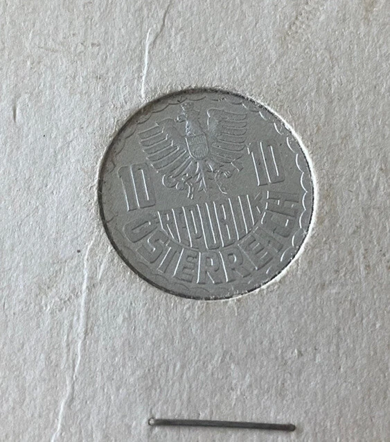 Austria 1965 10 Groschen Eagle Proof Coin 3